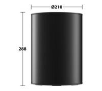 KEUCO PLAN corbeille à déchets modèle sur pied, avec couvercle, 04989370037, Couleur: noir mat / noir