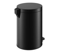 KEUCO PLAN corbeille de propreté modèle sur pied, avec couvercle, 04988370000, Couleur: Noir Mat