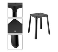 Keuco Keuco Tabouret AXESS Assise 338 mm, noir mat/noir Quantité:1