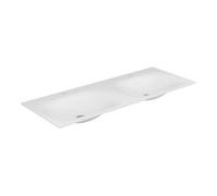 Keuco Keuco Varicor double vasque Edition 11 arctique blanc mat, 210x53,5cm, avec 2x1 trou robinet et trop-plein Quantité:1