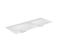 Keuco Keuco Varicor lavabo double Edition 11 arctique blanc satin, 175x53,5 cm, sans trop-plein/débordement Quantité:1
