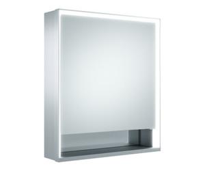 Keuco Keuco Vis pour panneau Royal Lumos courte 65x73,5x16,5 cm, à gauche, en applique, anodisé argent Quantité:1