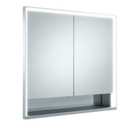 Keuco Royal Lumos armoire à glace 14317171303 700 x 735 x 165 mm, installation murale, anodisé argent, 2 portes courtes