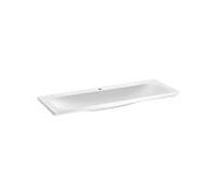 Keuco lavabo Royal Reflex 34081311301 130 x 3 x 49 cm, avec trou pour robinetterie, système de trop-plein Clou