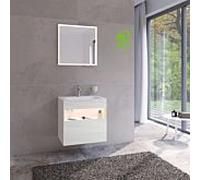 Keuco meuble sous-lavabo Stageline 32852300100 65 x 62,5 x 49 cm, décor blanc , verre match1 clair, avec blanc
