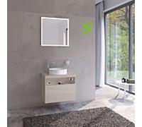 Keuco Meuble sous-vasque Stageline 32854180000 65 x 55 x 49 cm, décor cachemire, verre clair cachemire, sans électronique, avec trou pour robinet