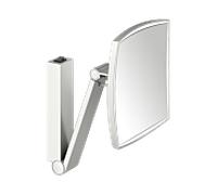 KEUCO miroir cosmétique iLook_move 17613219004 carré, grossissement 5x, beleuchtet , avec interrupteur à bascule, modèle mural, finition acier inoxydable