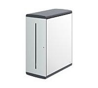 KEUCO Moll distributeur d'essuie-mains 12785010201 en aluminium, avec porte miroir, butée à droite, argent anodisé/anthracite