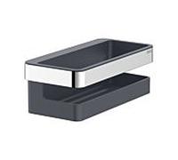 KEUCO Panier de douche Moll 12758010001 – insert plastique amovible, 24 cm, chromé/anthracite