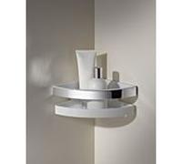 KEUCO COLLECTION MOLL tablette de douche d'angle, fixation cachée, 12757010000, Couleur: chromé / blanc
