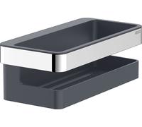 KEUCO Panier de douche Moll 12758010001 – insert plastique amovible, 24 cm, chromé/anthracite