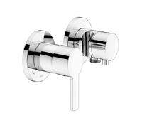 KEUCO PLAN blue Set mitigeur monocommandé UP 2 voies avec raccord de flexible et support de douche, 53951011221, Couleur: Chromé