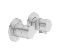 KEUCO robinetterie thermostatique à encastrer PLAN blue 2 voies, raccord flexible, finition aluminium