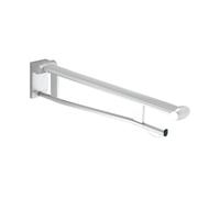 KEUCO PLAN Care barre d'appui pliante, avec distributeur de papier toilette, 850mm, 34903010851, Couleur: chromé/blanc