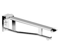 KEUCO PLAN Care barre d'appui rabattable amovible, 700mm, rabattable, 34903173737, Couleur: aluminium anodisé argent / noir