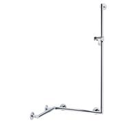 KEUCO PLAN Care main courante de douche avec barre de douche, largeur 597mm, profondeur 880mm, hauteur 1265mm, 34908014611, Couleur: Chromé