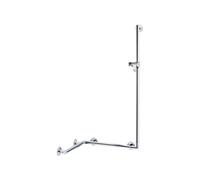 KEUCO PLAN Care main courante de douche avec barre de douche, largeur 797mm, profondeur 880mm, hauteur 1265mm, 34908176611, Couleur: Aluminium anodisé argent / chromé