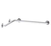 KEUCO PLAN Care main courante pour douche et baignoire, gauche 597mm, droite 597mm, 34911174400, Couleur: Aluminium anodisé argent / chromé