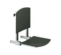 KEUCO PLAN Care siège de douche à suspendre, jusqu'à 110kg, avec dossier, 34981170038, Couleur: Aluminium anodisé argent / gris clair