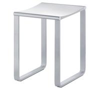 KEUCO PLAN Care tabouret, jusqu'à 100 kg, plastique Assise, 14982170038, Couleur: Aluminium anodisé argent / gris clair