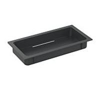 Keuco Plan insert en plastique 14909000137 en vrac, gris noir, pièce détachée pour poignée de maintien 14909
