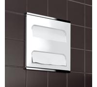 KEUCO Module lavabo PLAN Integral 2 – distributeur serviettes, charnières à droite – chromé/blanc mat