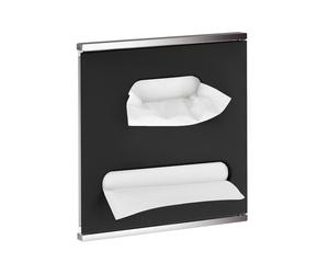KEUCO PLAN Integral Module lavabo 3, distributeur de serviettes en papier, charnières à gauche, 44977013701, Couleur: cromado / preto mate