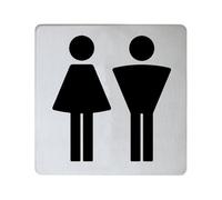 Keuco Plan Plaque de porte de toilettes, WC femmes et hommes, 14971010000,