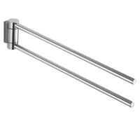 KEUCO PLAN porte-serviettes 438 mm, 2 bras, pivotant, 14918070000, Couleur: acier inoxydable