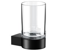 KEUCO PLAN porte-verre, verre en cristal véritable, 14950379000, Couleur: Noir Mat
