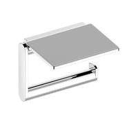 KEUCO PLAN support de papier toilette avec tablette, pivotant, 14973060000, Couleur: Finition en acier inoxydable