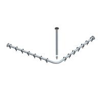 Keuco Plan Tringle de rideau de douche, avec fixation au plafond, 14939011200,