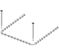 Keuco Brausevorhangstangen set Plan 14940011200 pour douche carrée 120 x 120 cm, chromé