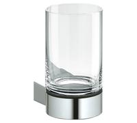 KEUCO Porte-verre Plan 14950019000 chromé avec verre en christal