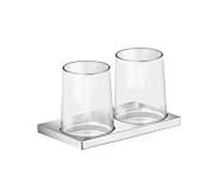 Keuco porte-verre double Edition 11 11151019000 verre cristal, chromé