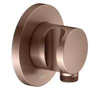 Raccord de tuyau KEUCO IXMO 59592290001 or rose brossé, avec support de douche, rosace ronde