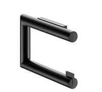 Keuco Reva porte-papier hygiénique 12862370000 noir mat, forme ouverte, largeur de rouleau 100/120 mm