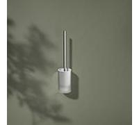 KEUCO Ensemble brosse de toilette Reva 12864019000 mural chromé, insert plastique amovible