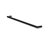 Keuco Reva Porte-Serviette de Bain 80 cm, avec patère, métal Noir Mat | Fabriqué en Allemagne, avec vis et chevilles, porte-serviettes pour percer