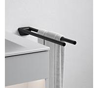 Keuco Reva porte-serviettes 12818370000 noir mat, en deux parties, fixe