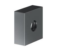 KEUCO rosace de prolongation pour raccords G 1/2 UP, forme de rosace carrée, 59545130282, Couleur: Chrome noir brossé