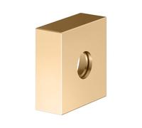 KEUCO rosace de prolongation pour raccords G 1/2 UP, forme de rosace carrée, 59545250282, Couleur: Laiton brossé