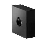 KEUCO rosace de prolongation pour raccords G 1/2 UP, forme de rosace carrée, 59545370282, Couleur: Noir Mat
