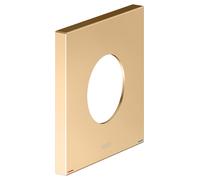 KEUCO Rosace murale surdimensionnée pour mitigeur monocommande et mitigeur de douche encastré, carrée, 59551250092, Couleur: Laiton brossé
