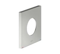 KEUCO Rosace murale surdimensionnée pour mitigeur monocommande et mitigeur de douche encastré, carrée, 59551060092, Couleur: acier inoxydable