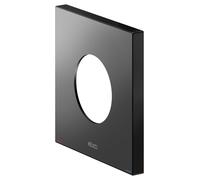 KEUCO Rosace murale surdimensionnée pour mitigeur monocommande et mitigeur de douche encastré, carrée, 59551370092, Couleur: Noir Mat