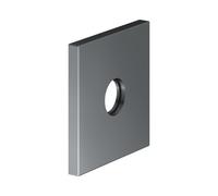 KEUCO Rosace murale surdimensionnée pour raccords G 1/2 encastrés, carrée, 59545130092, Couleur: Chrome noir brossé