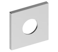 KEUCO Rosace murale surdimensionnée pour robinetterie thermostatique encastrée, carrée, 59553010092, Couleur: Chromé
