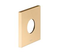 KEUCO Rosace murale surdimensionnée pour robinetterie thermostatique encastrée, carrée, 59553250092, Couleur: Laiton brossé