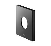 KEUCO Rosace murale surdimensionnée pour robinetterie thermostatique encastrée, carrée, 59553370092, Couleur: Noir Mat